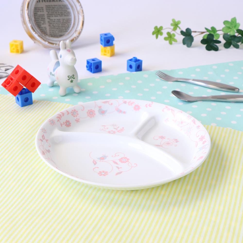 強化磁器 こども用 食器&スプーンフォークセット サラサ・ピンク【熨斗可】 【結婚式 ギフト 内祝い 結婚祝い 出産祝い】