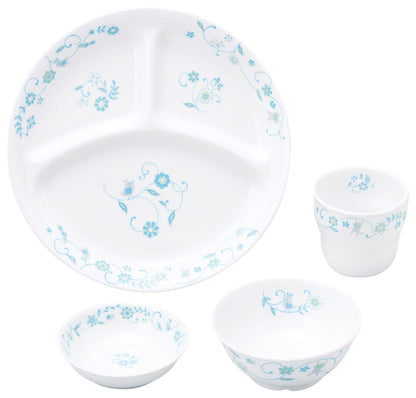 強化磁器 こども用 食器4点セット サラサ・ブルー【熨斗可】 【結婚式 ギフト 内祝い 結婚祝い 出産祝い】