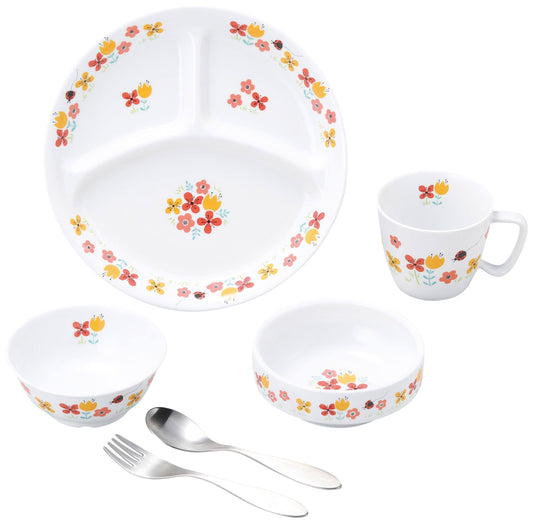 強化磁器 こども用 食器&スプーンフォークセット ブルーメ・オレンジ【熨斗可】 【結婚式 ギフト 内祝い 結婚祝い 出産祝い】