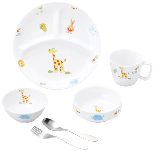 強化磁器 こども用 食器&スプーンフォークセット さふぁり【熨斗可】 【結婚式 ギフト 内祝い 結婚祝い 出産祝い】