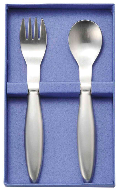 リッセシリーズ オールステンレス こども用 握りやすいキッズスプーン・キッズフォーク2本セット【熨斗可】 【結婚式 ギフト 内祝い 結婚祝い 出産祝い】