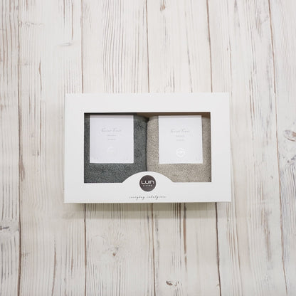 Luin Living フェイスタオル2個セット【ベージュ・グレー】 【結婚式 ギフト 引き出物 タオル 寝具】