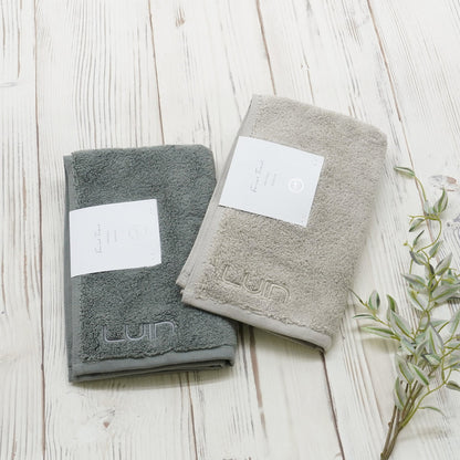 Luin Living フェイスタオル2個セット【ベージュ・グレー】 【結婚式 ギフト 引き出物 タオル 寝具】