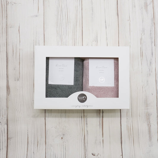 Luin Living フェイスタオル2個セット【ローズ・グレー】 【結婚式 ギフト 引き出物 タオル 寝具】