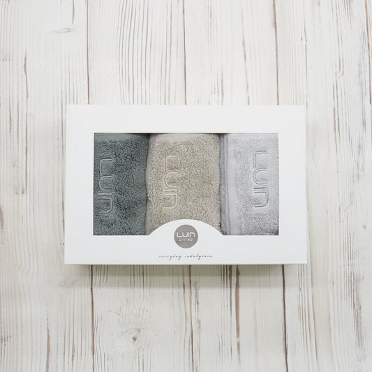 Luin Living フェイスタオル3個セット【パールグレー・グレー・ベージュ】 【結婚式 ギフト 引き出物 タオル 寝具】