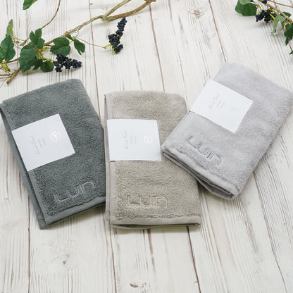 Luin Living フェイスタオル3個セット【パールグレー・グレー・ベージュ】 【結婚式 ギフト 引き出物 タオル 寝具】