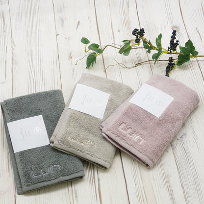 Luin Living フェイスタオル3個セット【ローズ・グレー・ベージュ】 【結婚式 ギフト 引き出物 タオル 寝具】