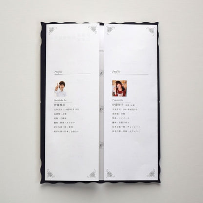 【※席次表+席札セット キャンペーン実施中※】ウエディングチャーム ネイビー (印刷込み)【結婚式 ペーパー 席次表】