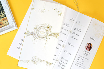 【結婚式 席次表 大人数専用】カーニバル ホワイト (印刷込み)【結婚式 ペーパー 席次表】