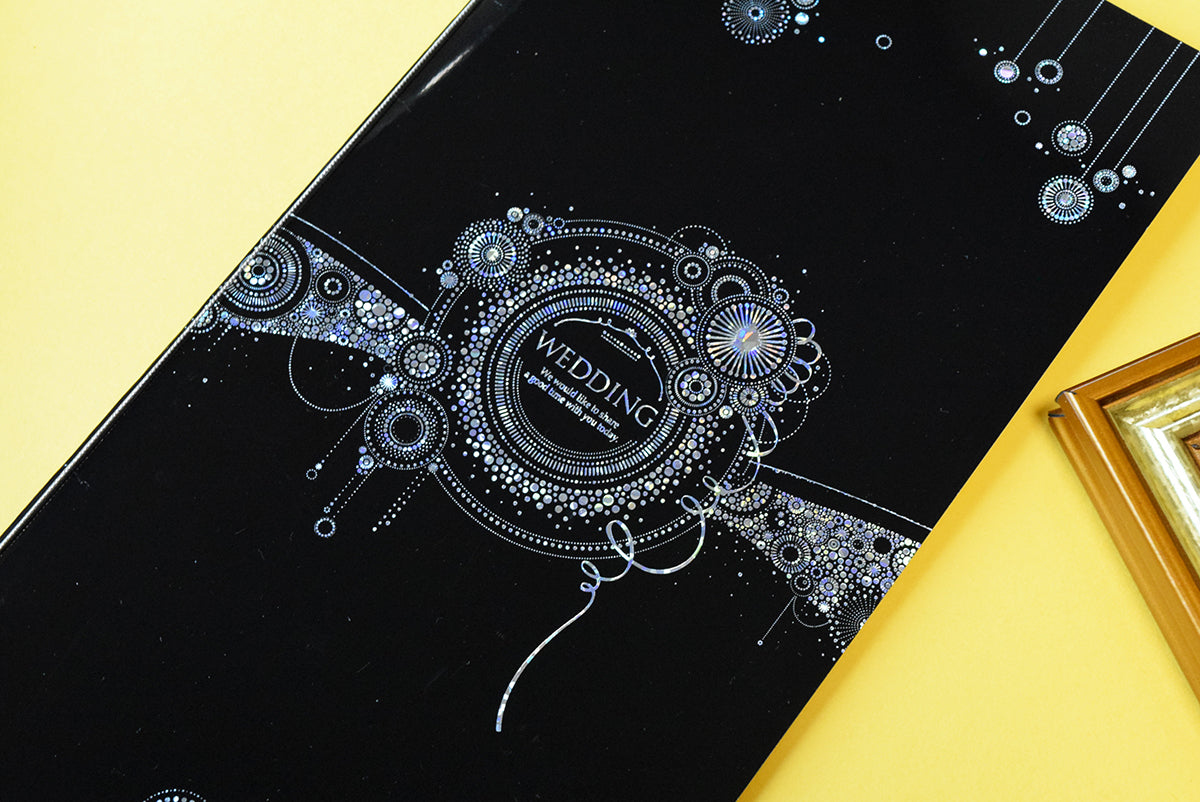 【結婚式 席次表 大人数専用】カーニバル ブラック (印刷込み)【結婚式 ペーパー 席次表】