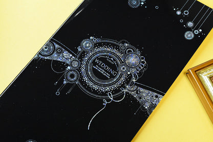 【結婚式 席次表 大人数専用】カーニバル ブラック (印刷込み)【結婚式 ペーパー 席次表】