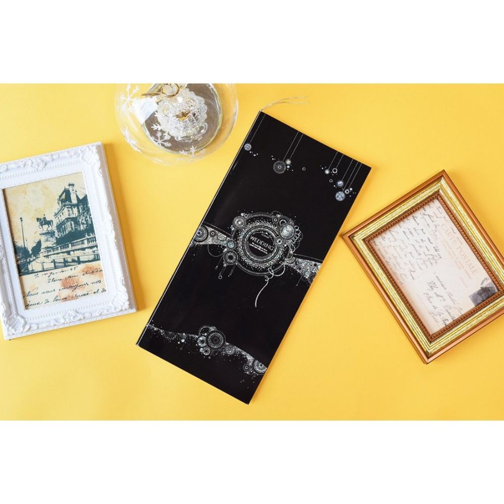 【結婚式 席次表】 カーニバル ブラック (印刷込み)【結婚式 ペーパー 席次表】