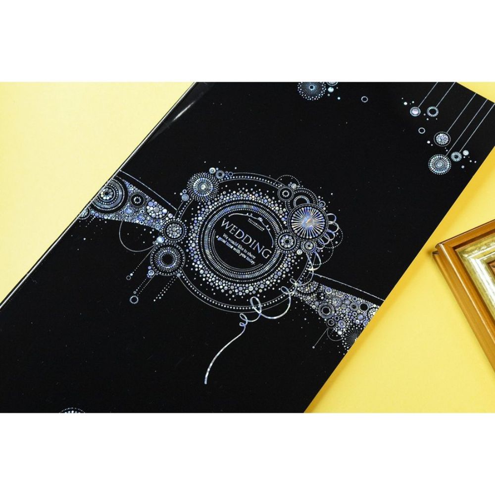 【結婚式 席次表】 カーニバル ブラック (印刷込み)【結婚式 ペーパー 席次表】