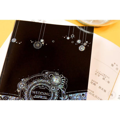 【結婚式 席次表】 カーニバル ブラック (印刷込み)【結婚式 ペーパー 席次表】