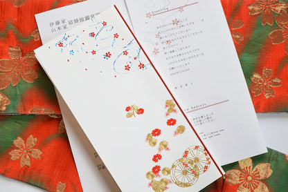 【結婚式 席次表 大人数専用】振袖 (印刷込み)【結婚式 ペーパー 席次表】