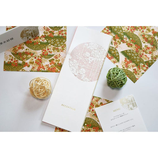 【結婚式 席次表】 奏 薄紅 (印刷込み)【結婚式 ペーパー 席次表】