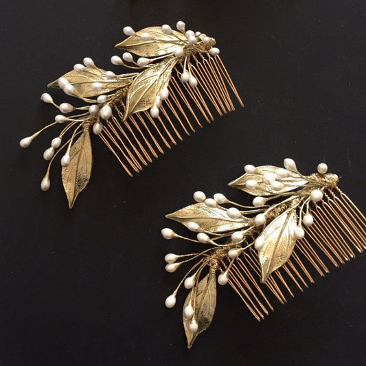 【ヘッドドレス】ボヘミアンリーフヘアコーム/ブライダルアクセサリー 【結婚式 ヘアアクセサリー】