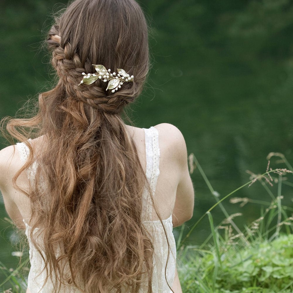 【ヘッドドレス】ボヘミアンリーフヘアコーム/ブライダルアクセサリー 【結婚式　ヘアアクセサリー】