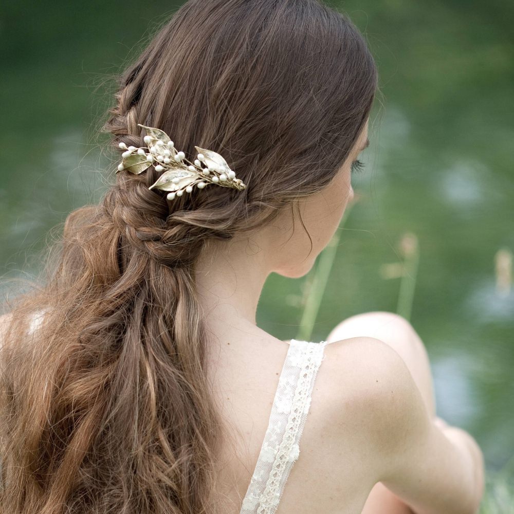 【ヘッドドレス】ボヘミアンリーフヘアコーム/ブライダルアクセサリー 【結婚式 ヘアアクセサリー】
