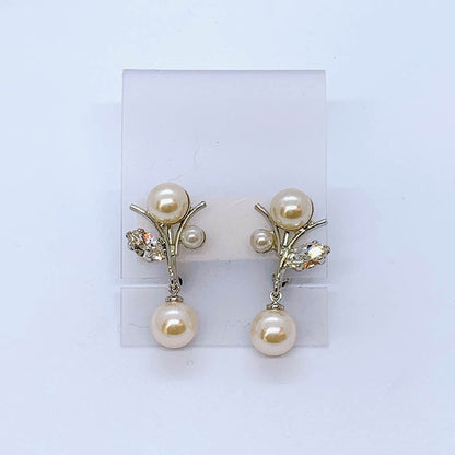 ベーシックなウェディングアクセサリー ネックレス・イヤリングセット/ブライダルアクセサリー 【結婚式 アクセサリーセット】