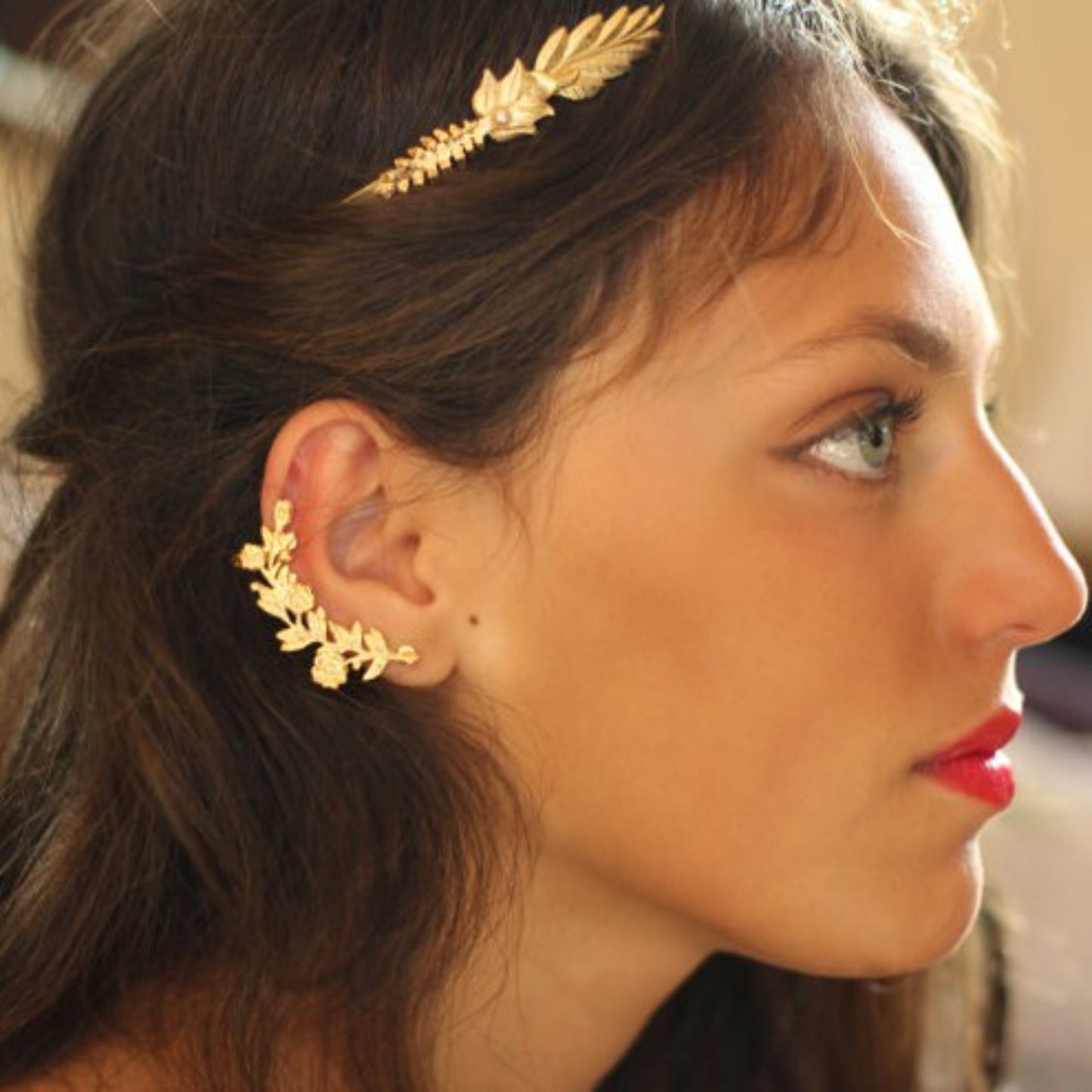 【ピアス・イヤリング】ブーケイヤーカフ/ブライダルアクセサリー 【結婚式 ピアス イヤリング】