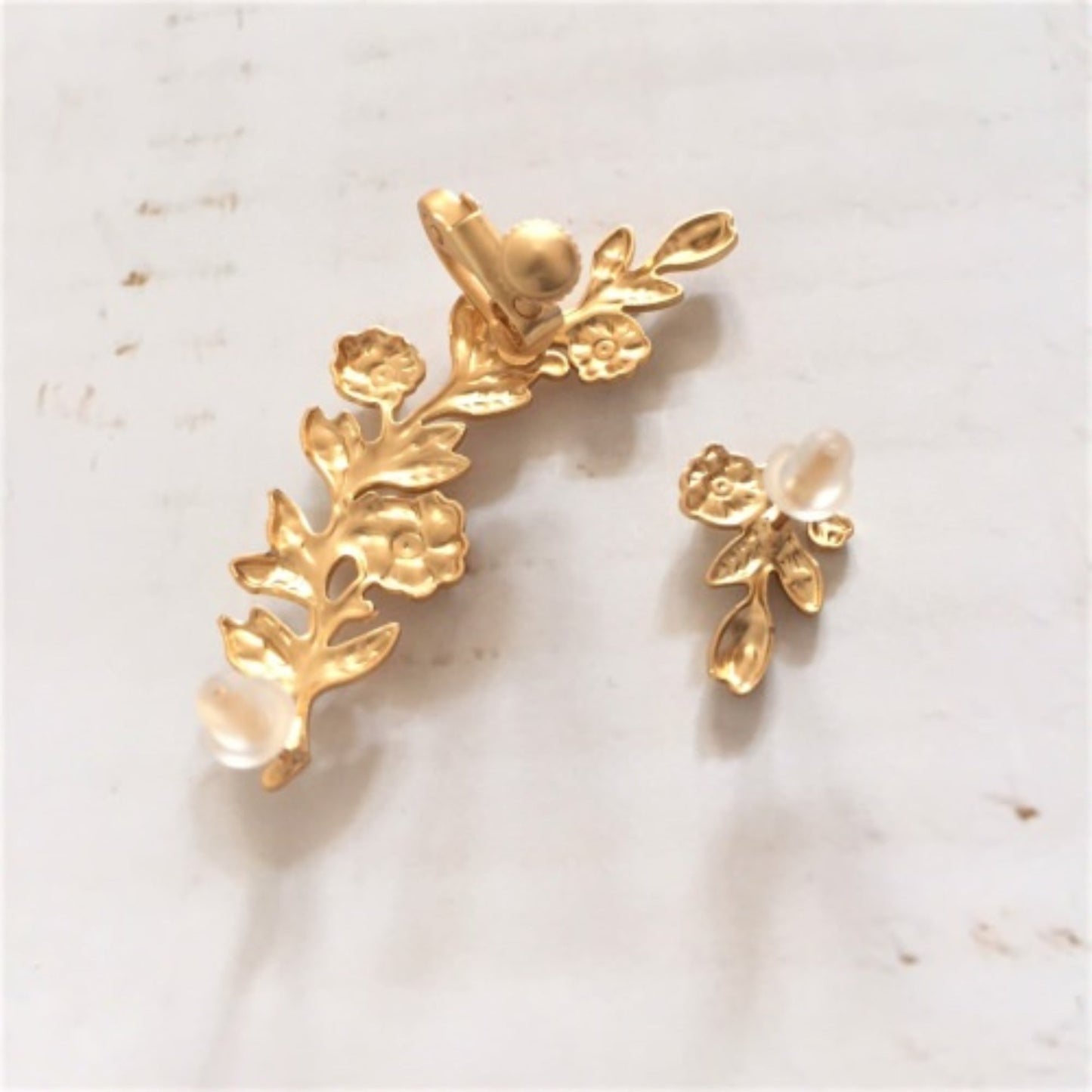 【ピアス・イヤリング】ブーケイヤーカフ/ブライダルアクセサリー 【結婚式 ピアス イヤリング】