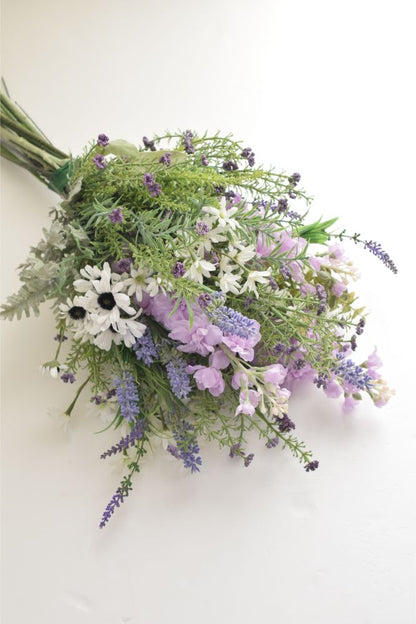 【造花】ナチュラル花を集めた 式後も飾れるブーケ 【結婚式 フラワー 造花 ブーケ ブートニア】