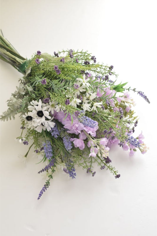 【造花】ナチュラル花を集めた 式後も飾れるブーケ 【結婚式 フラワー 造花 ブーケ ブートニア】