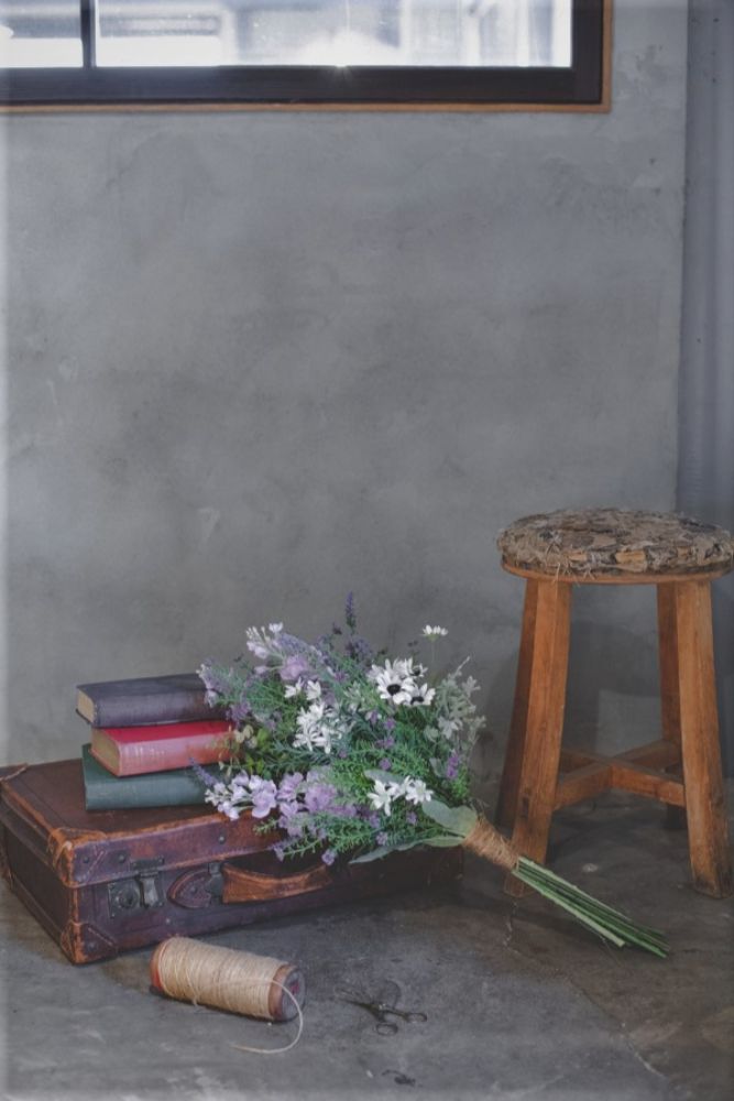 【造花】ナチュラル花を集めた 式後も飾れるブーケ 【結婚式 フラワー 造花 ブーケ ブートニア】