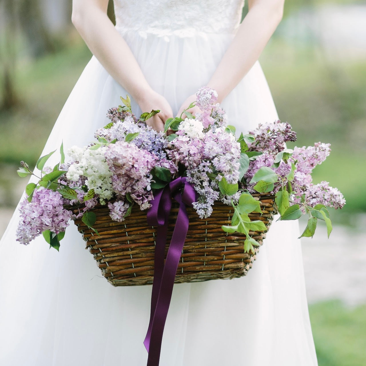 【生花】バスケットブーケ　【結婚式　フラワー　生花　ブーケ　ブートニア】