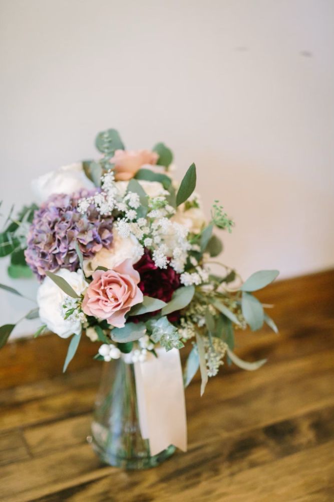 生花】秋色アジサイを使ったナチュラルブーケ 【結婚式 フラワー 生花