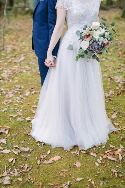 【生花】秋色アジサイを使ったナチュラルブーケ 【結婚式 フラワー 生花 ブーケ ブートニア】