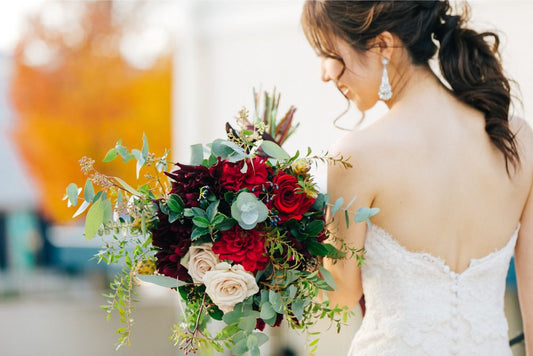 【生花】大人のナチュラルブーケ 【結婚式 フラワー 生花 ブーケ ブートニア】