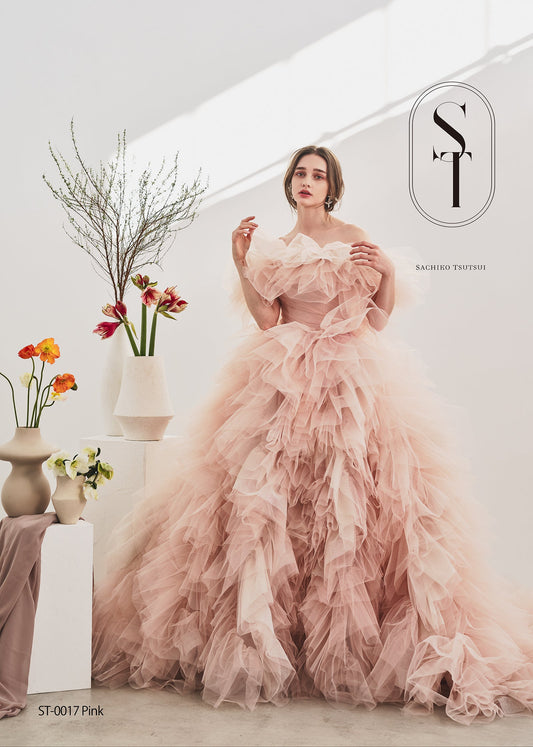 ST-0017 Pink【結婚式 カラードレス レンタル】