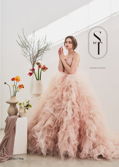 ST-0017 Pink【結婚式 カラードレス レンタル】