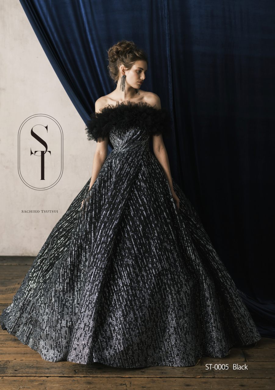 ST0005 black【結婚式 カラードレス レンタル】
