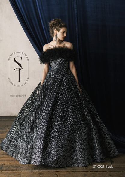 ST0005 black【結婚式 カラードレス レンタル】