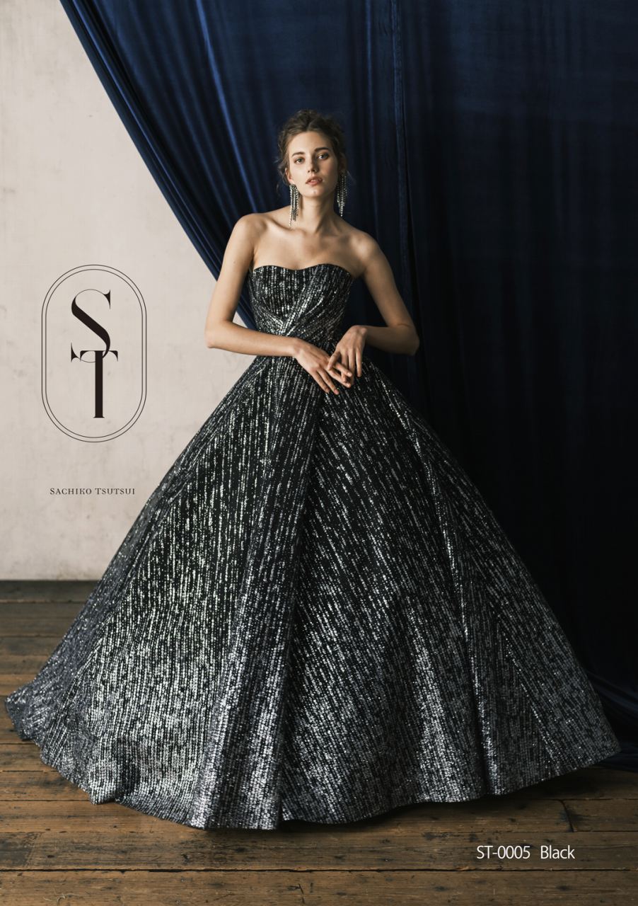 ST0005 black【結婚式 カラードレス レンタル】