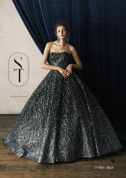 ST0005 black【結婚式 カラードレス レンタル】