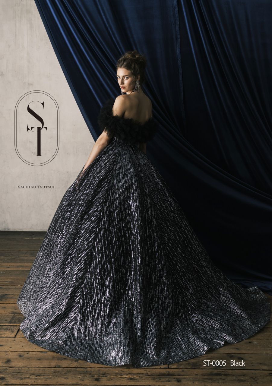 ST0005 black【結婚式 カラードレス レンタル】