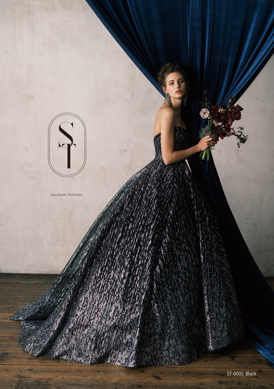 ST0005 black【結婚式 カラードレス レンタル】