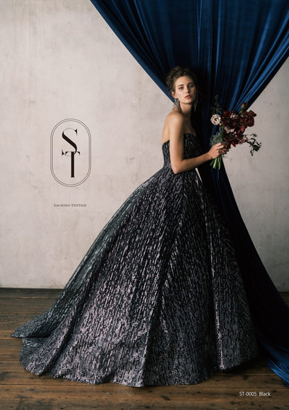 ST0005 black【結婚式 カラードレス レンタル】