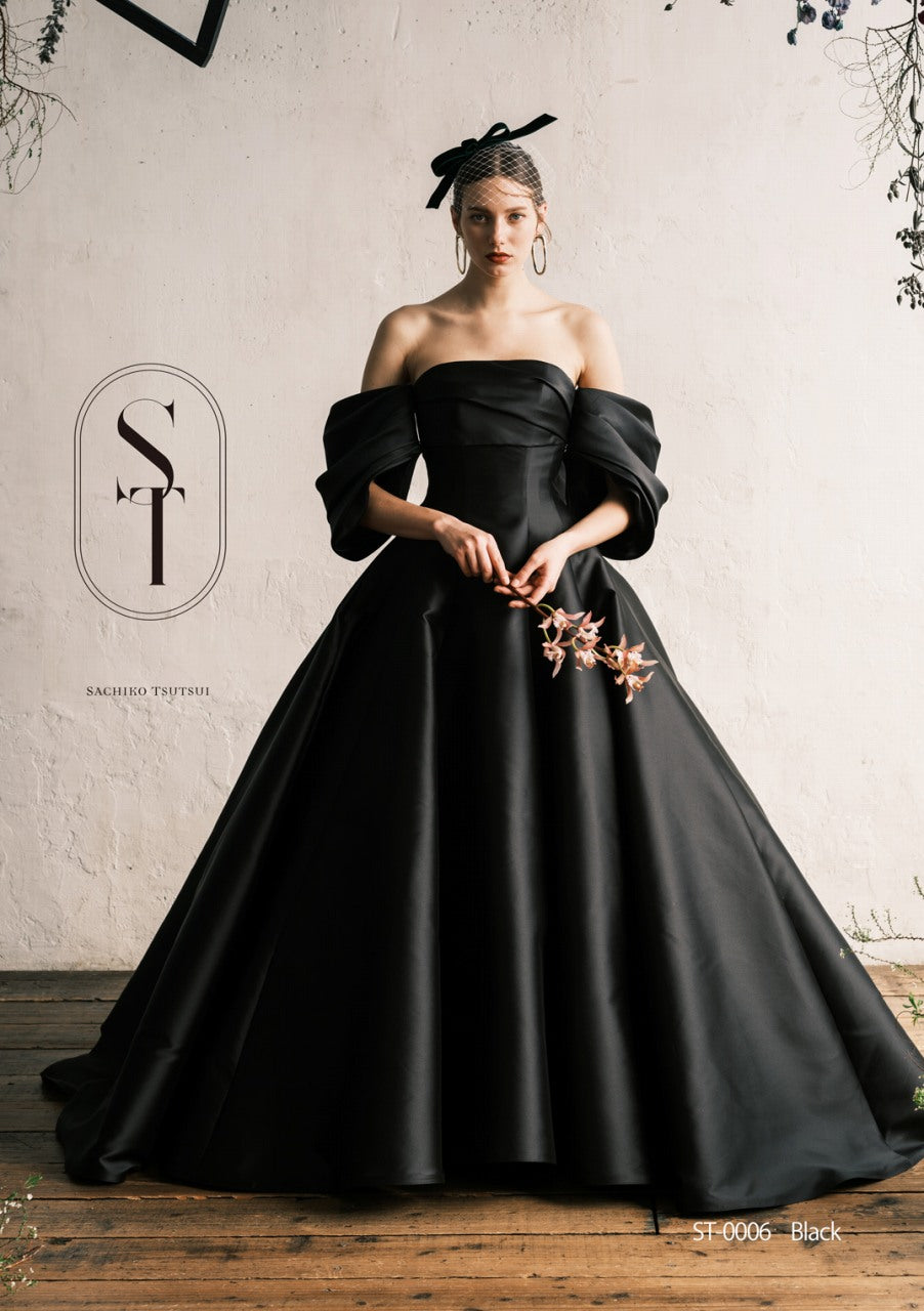 ST0006 black【結婚式 カラードレス レンタル】