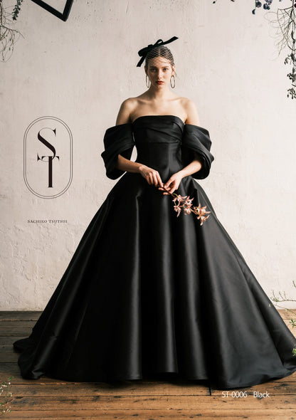 ST0006 black【結婚式 カラードレス レンタル】