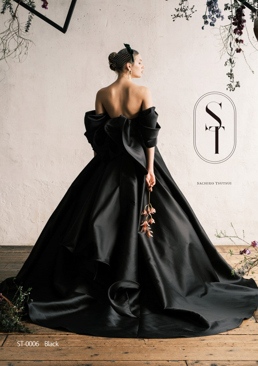 ST0006 black【結婚式 カラードレス レンタル】
