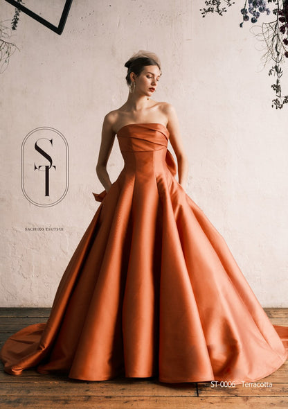 ST0006 terracotta【結婚式 カラードレス レンタル】