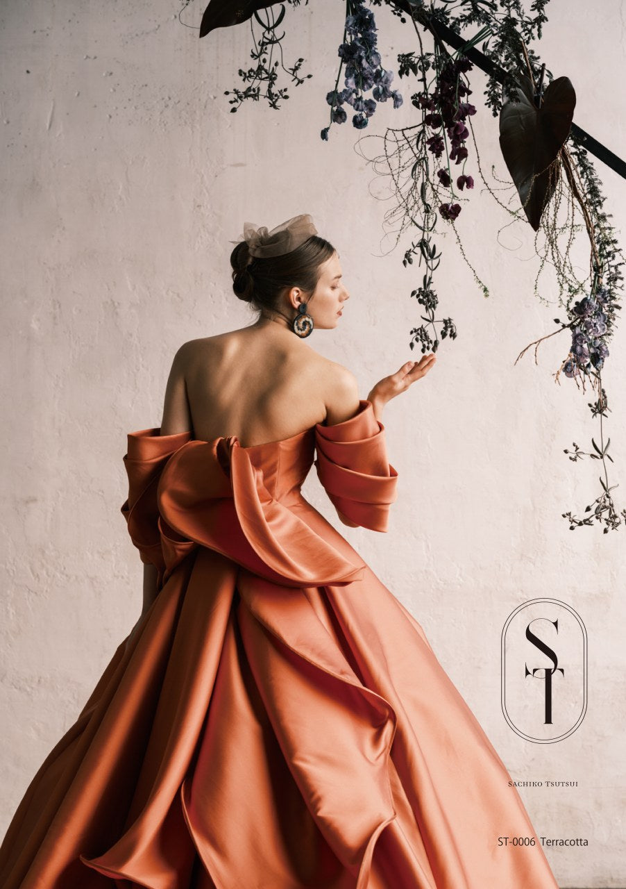 ST0006 terracotta【結婚式 カラードレス レンタル】