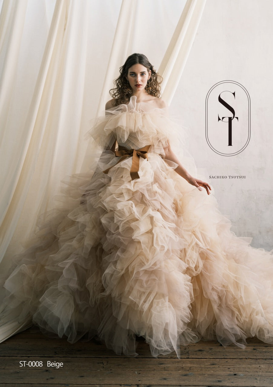 ST0008 beige【結婚式 カラードレス レンタル】