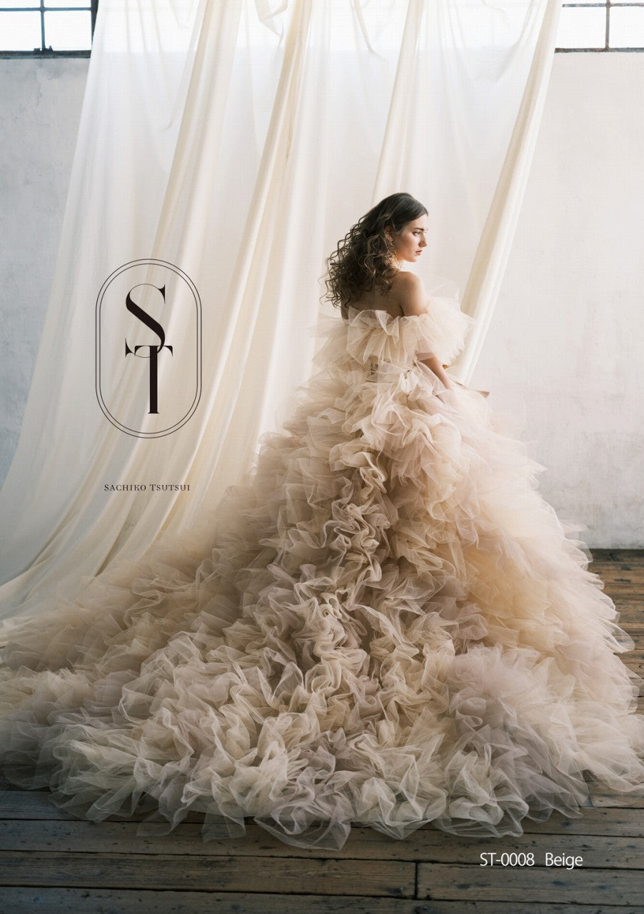 ST0008 beige【結婚式 カラードレス レンタル】