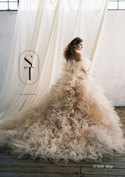 ST0008 beige【結婚式 カラードレス レンタル】